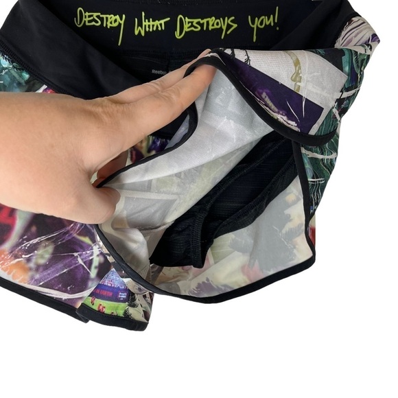 Reebok CrossFit Athletic Shorts Lined Running Photo Collage Avocado Palm Sports - Picture 5 of 7